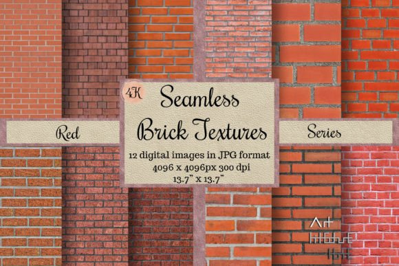 12 Seamless Red Brick Texture, Tile Wall Evaluation