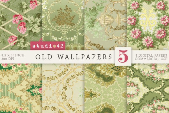 Antique Wallpaper Printables V5: A Digital Resource for Timeless Design