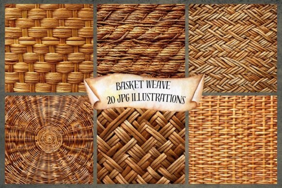 Basket Weave Textures Digital Paper Pack
