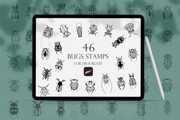 Bugs Procreate Stamps: Elevate Your Digital Art with Linear Insects