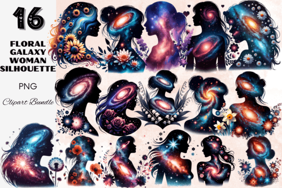 Celestial Beauty Woman Silhouette: A Cosmic Asset for Modern Design
