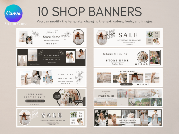 Minimalist Etsy Shop Banner Templates