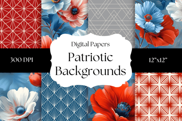 Patriotic Background Pattern Set 1: Elevate Your Design