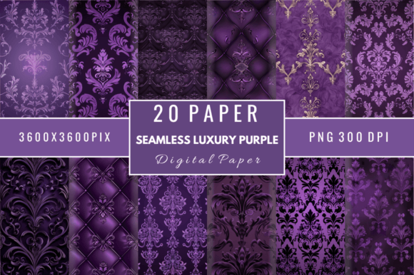 Seamless Luxury Purple Digital Papers: The Ultimate Resource for Elevating Creative Projects
