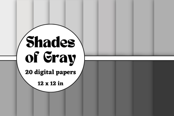 Shades of Gray Digital Papers for Creative Projects