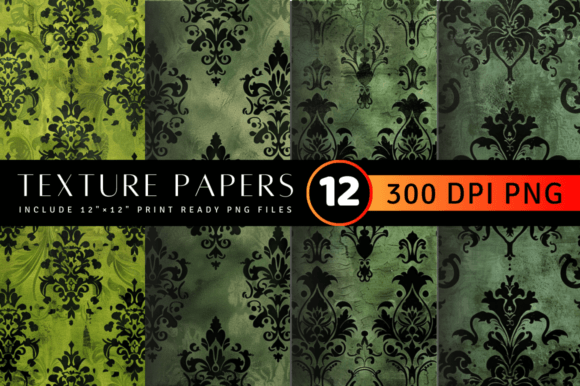 The Renaissance of Elegance: Integrating Green and Black Damask Texture Digital P into Modern Creative Workflows