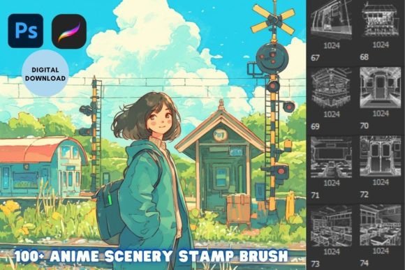 Transforming Your Art with the Anime Landscape Scenery Stamp Brush
