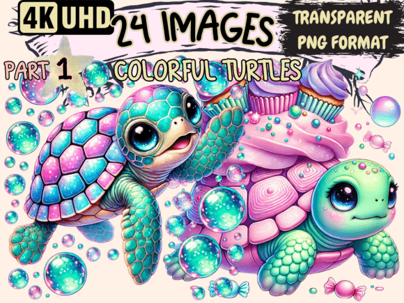 Unleash Creativity with Colorful Turtles Clipart P1: A Vibrant Guide to Digital Design