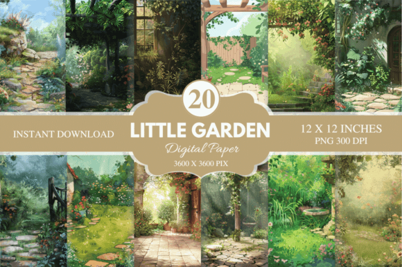 Unlocking Creativity with the Little Garden Digital Paper Bundle