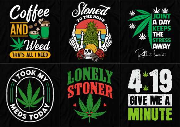 Weed T-shirt Design Bundle, 420 T-shirt: Your Gateway to Psychedelic Style